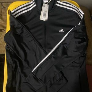 Adidas Women’s Black and White Track Jacket